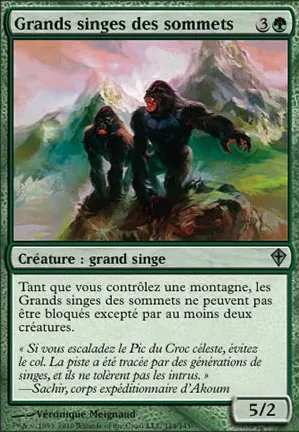 Grands singes des sommets