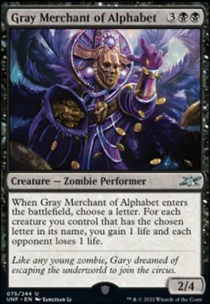 Gray Merchant of Alphabet