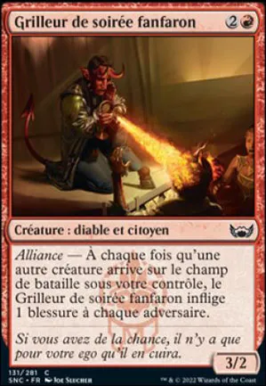Grilleur de soirée fanfaron