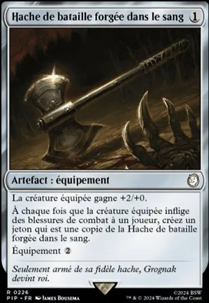 Hache de bataille forgée dans le sang