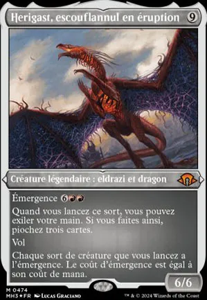 Herigast, escouflannul en éruption