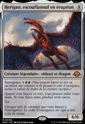 Herigast, escouflannul en éruption