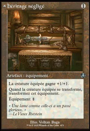 Héritage négligé // Lame de Cendregueule