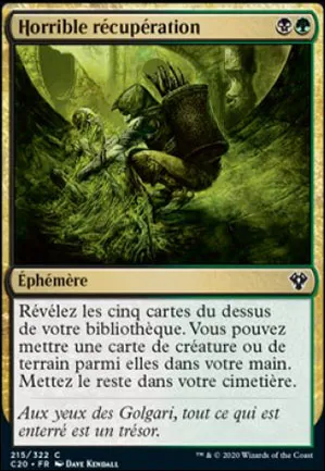 Horrible récupération