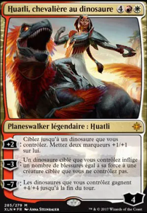 Huatli, chevalière au dinosaure