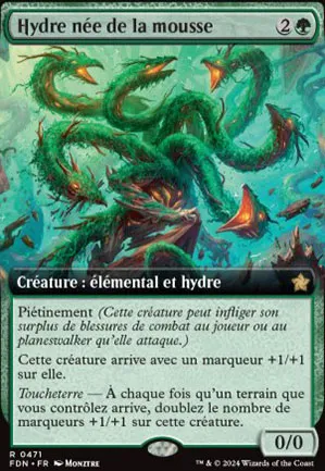 Hydre née de la mousse