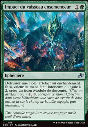 Impact du vaisseau ensemenceur