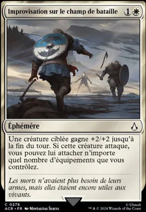 Improvisation sur le champ de bataille