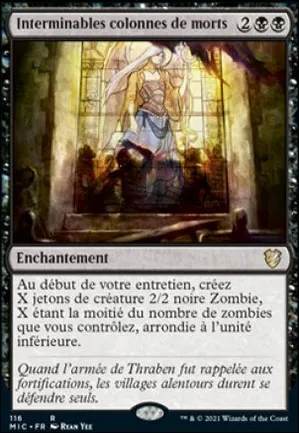 Interminables colonnes de morts