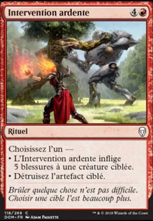 Intervention ardente