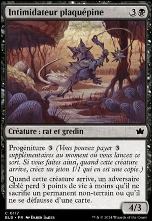 Intimidateur plaquépine
