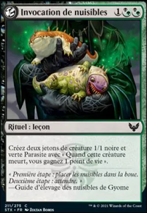 Invocation de nuisibles