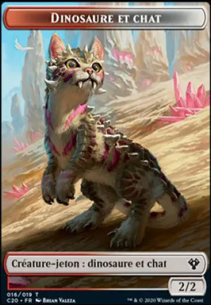 [Jeton] Dinosaure et Chat