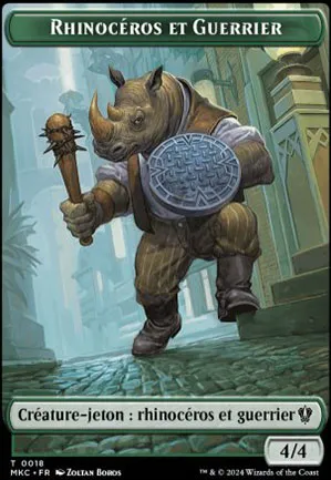[Jeton] Rhinocéros et guerrier