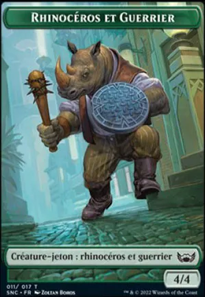 [Jeton] Rhinocéros et guerrier