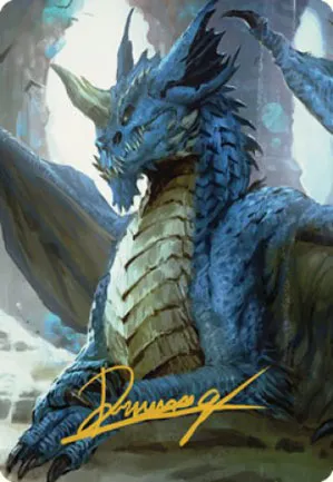 Jeune dragon bleu - Illustration