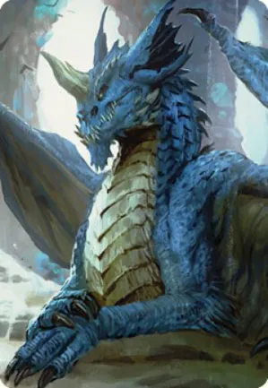 Jeune dragon bleu - Illustration