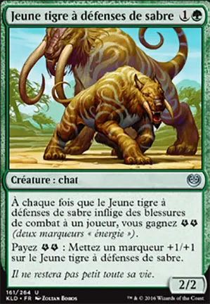 Jeune tigre à défenses de sabre