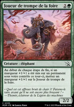 Joueur de trompe de la foire
