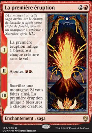 La première éruption