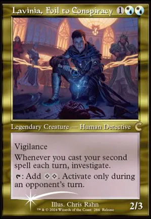 Lavinia, Foil to Conspiracy