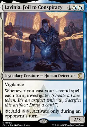 Lavinia, Foil to Conspiracy