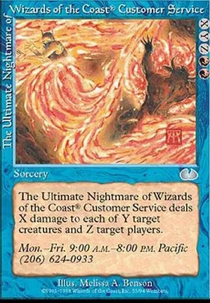 Le cauchemar ultime du service consommateur de Wizards of the Coast®