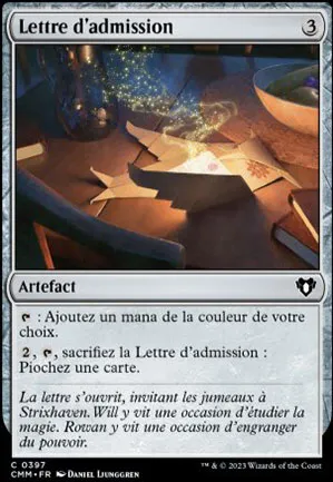 Lettre d'admission