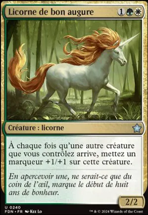 Licorne de bon augure