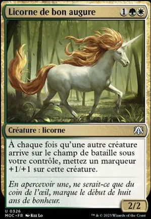 Licorne de bon augure