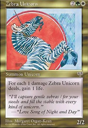 Licorne zébrée