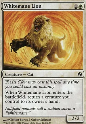 Lion à crinière blanche