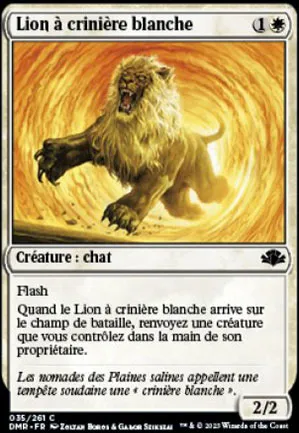 Lion à crinière blanche