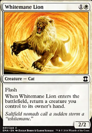 Lion à crinière blanche