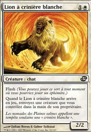 Lion à crinière blanche
