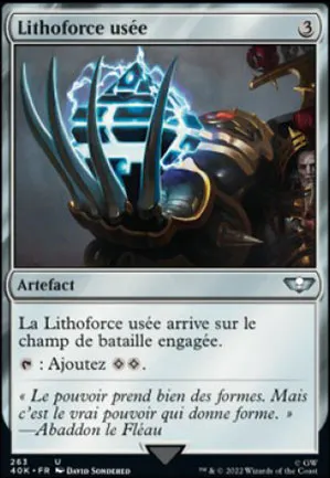 Lithoforce usée