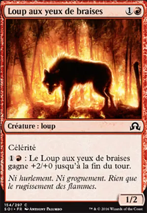 Loup aux yeux de braises