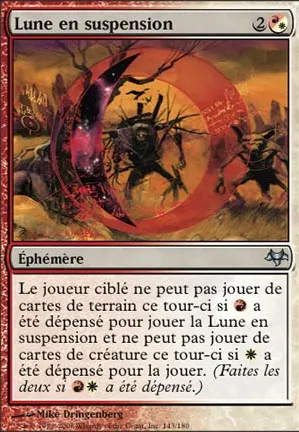 Lune en suspension