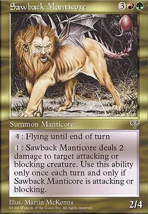 Manticore au dos crénelé