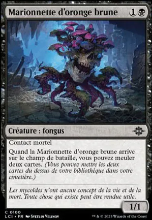 Marionnette d'oronge brune
