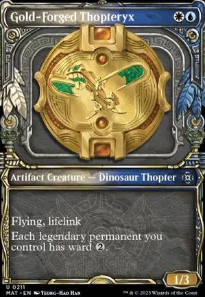 Mécanopteryx forgé d'or