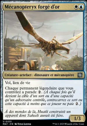 Mécanopteryx forgé d'or