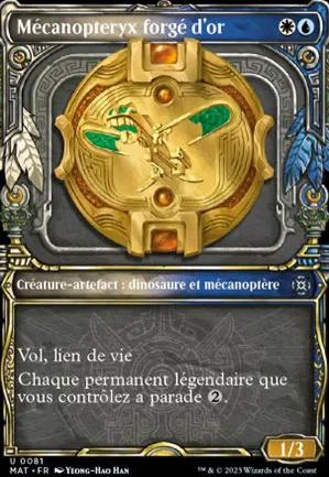 Mécanopteryx forgé d'or