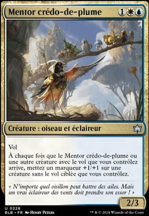 Mentor crédo-de-plume