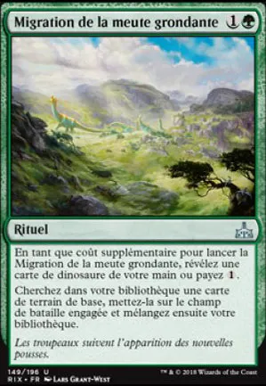 Migration de la meute grondante