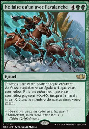 Ne faire qu'un avec l'avalanche