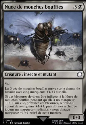 Nuée de mouches bouffies
