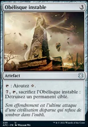 Obélisque instable
