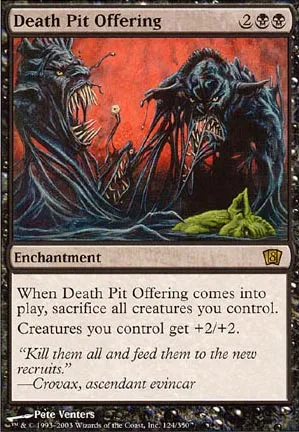 Offrande à la fosse de la mort