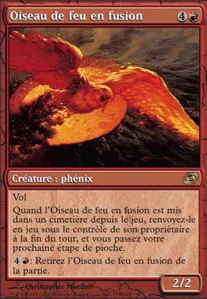 Oiseau de feu en fusion